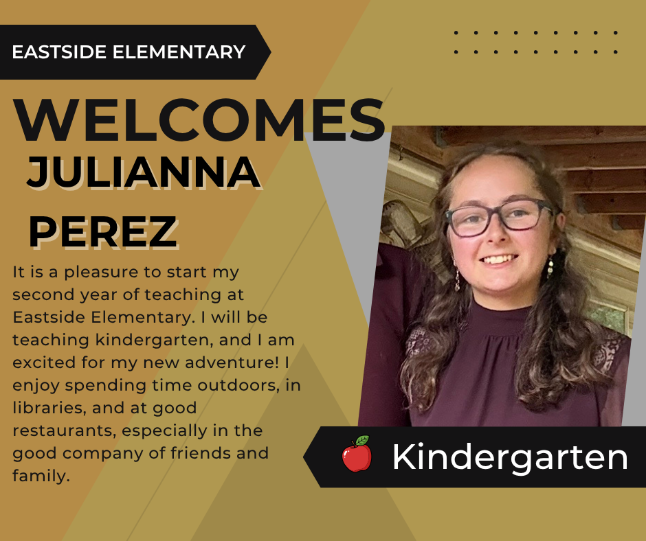 Welcome message for Julianna Perez.