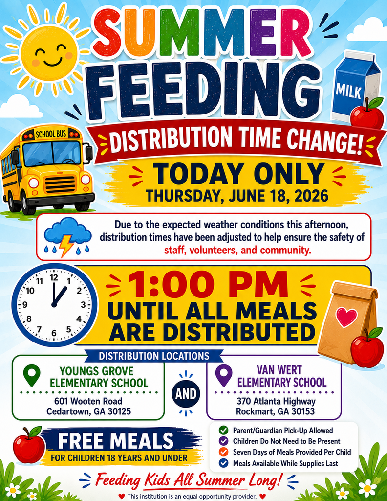 Summer meal flyer for time change today only