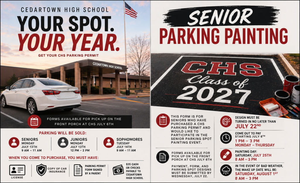 2026 - 2027 parking permit/senior parking painting