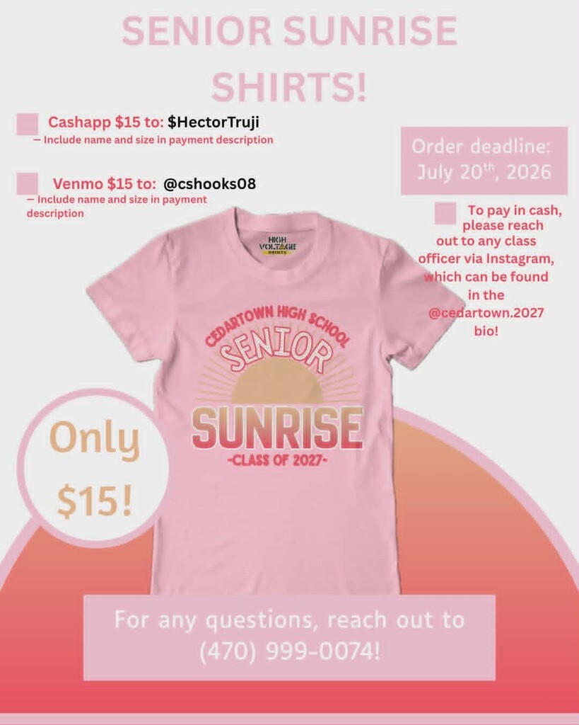 senior sunrise t shirt 2027