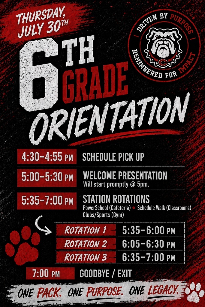6TH GRADE ORIENTATION GRAPHIC