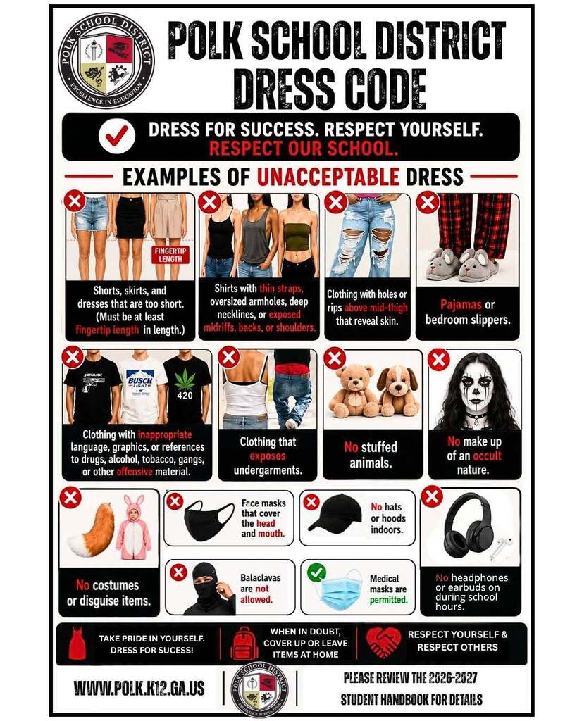 Polk School District dress code