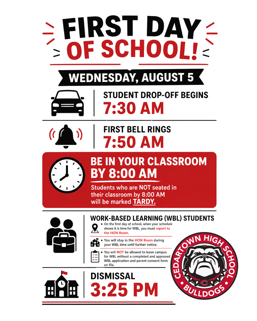 First Day of School Information