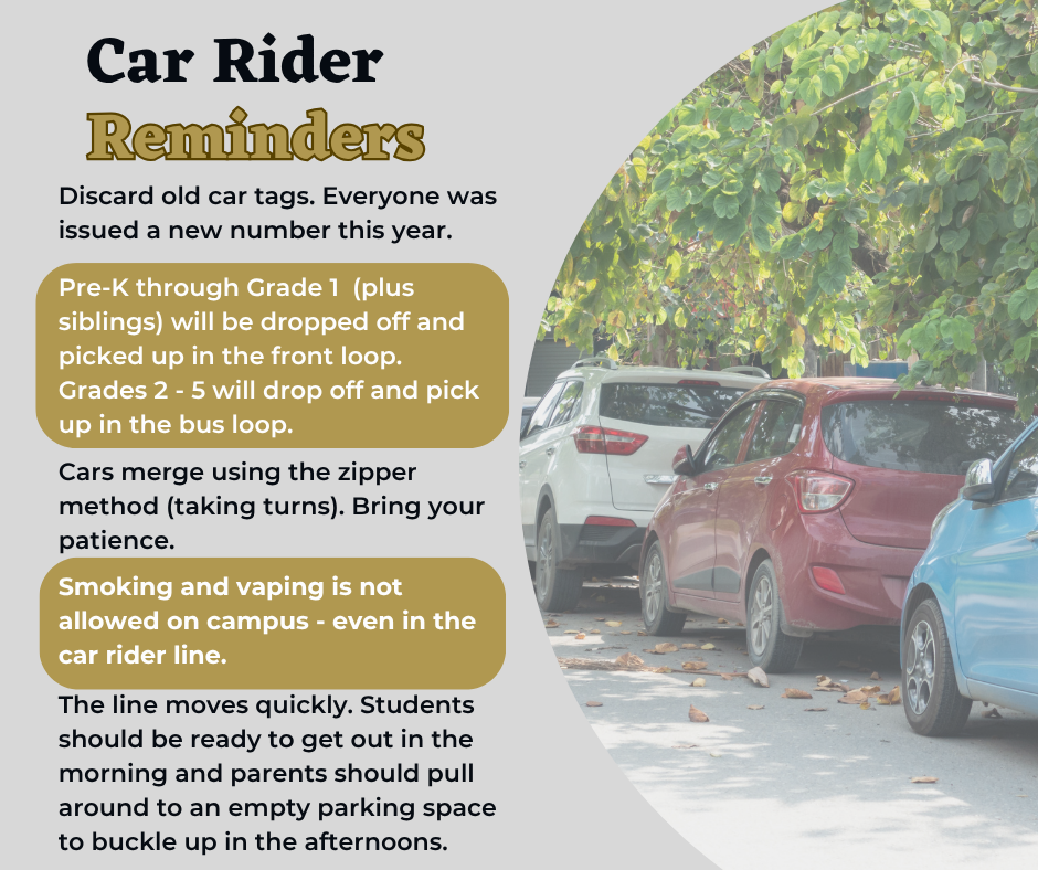 Car rider reminders