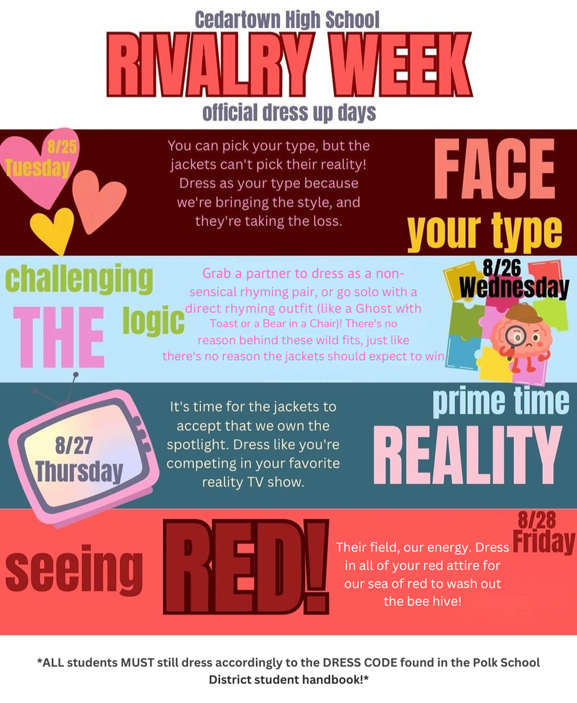 RIVALRY WEEK 8/25 - 8/28