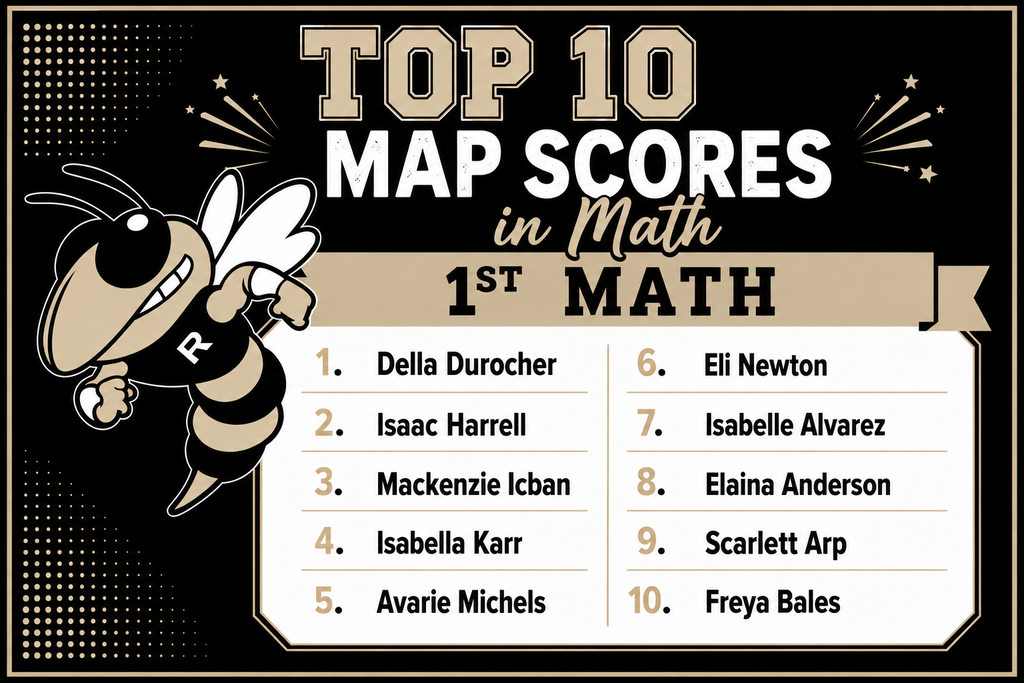 K-2nd: We are so very proud to share our Top 10 Fall MAP Assessment scorers! Way to go, students! Keep up the great work!  This picture is for 1st grade math