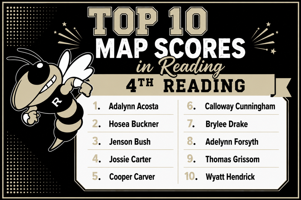 3rd - 5th: We are so very proud to share our Top 10 Fall MAP Assessment scorers! Way to go, students! Keep up the great work!  3rd grade reading picture.  4th grade reading picture
