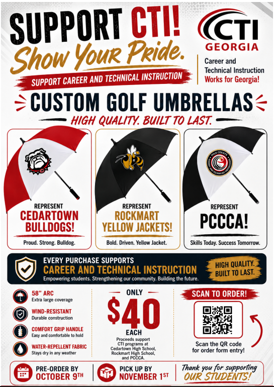 Umbrella Fundraiser flyer for CTI