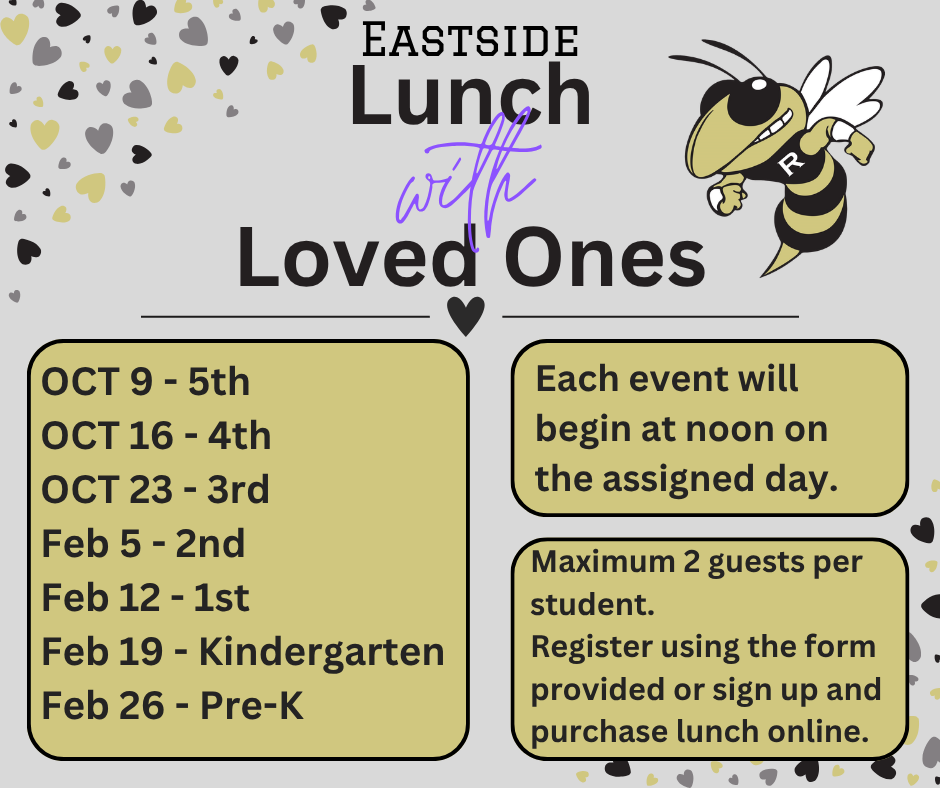 Lunch with Loved ones. Noon Each Friday in October and February.