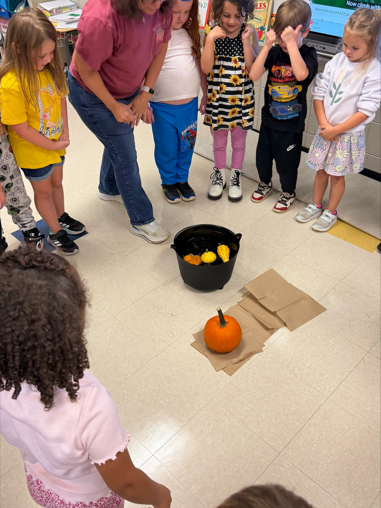Ms. Ring's kindergarten class is having lots of fun learning about labeling and which objects sink or float.
