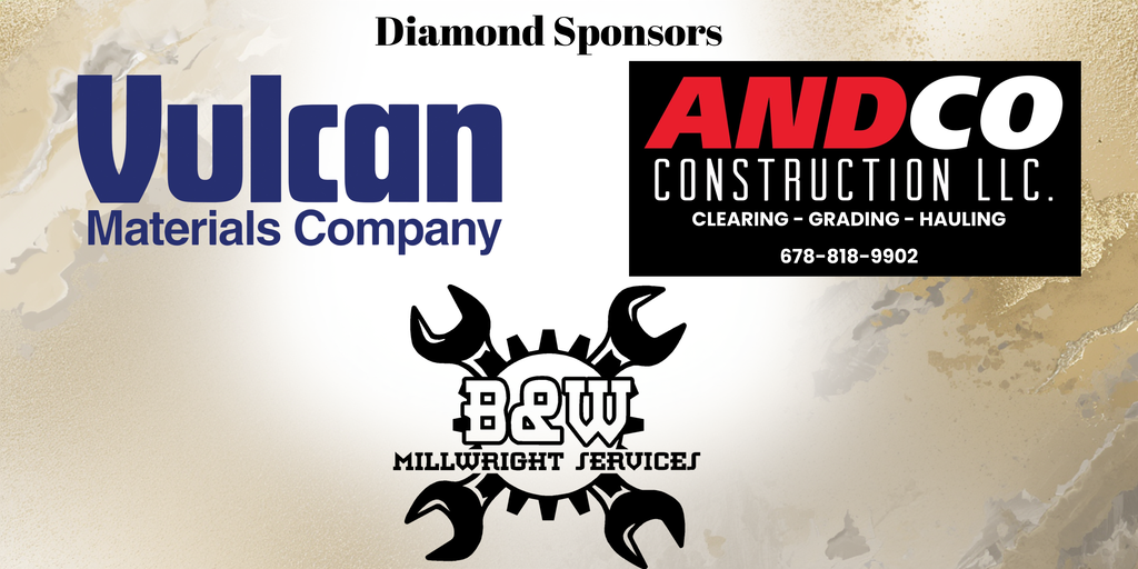 Diamond Sponsors: Vulcan Materials Company, AndCo Construction LLC, B&W MIllwright Services