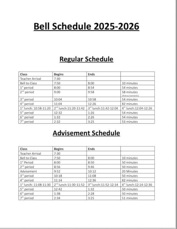 Bell Schedule