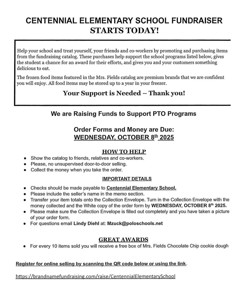 Mrs. Field's Fundraiser