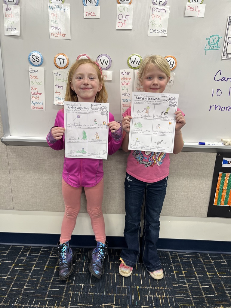 first graders using adjectives 