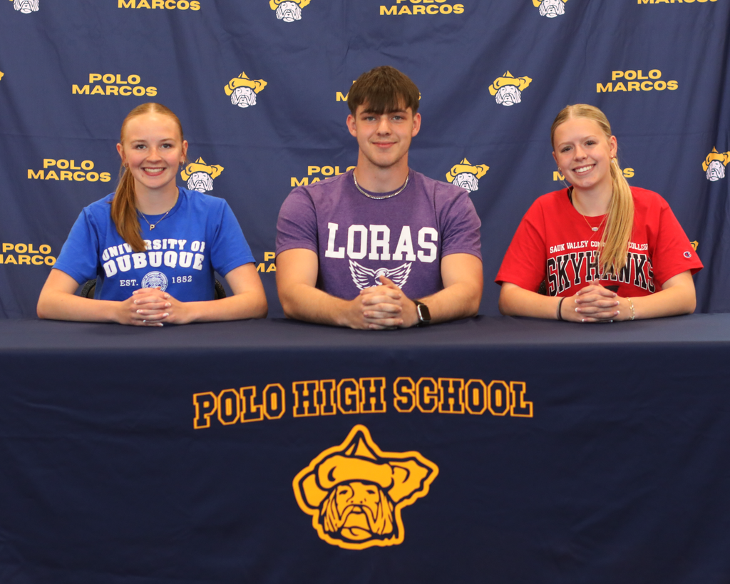 Three athletes