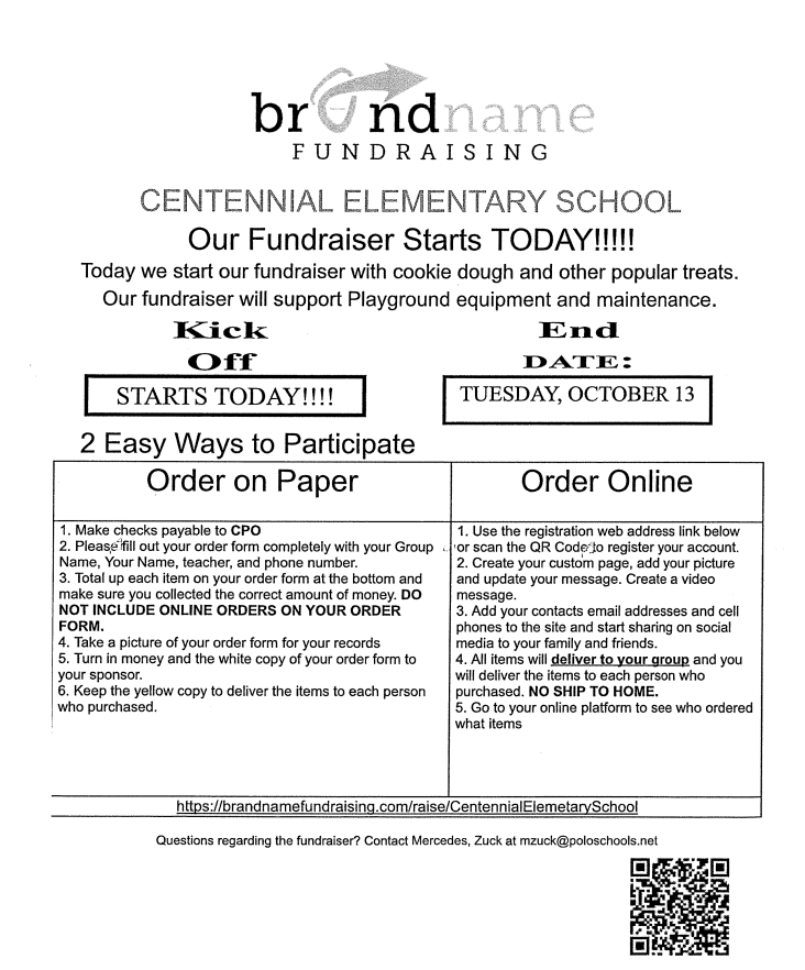 CPO Fall Fundraiser