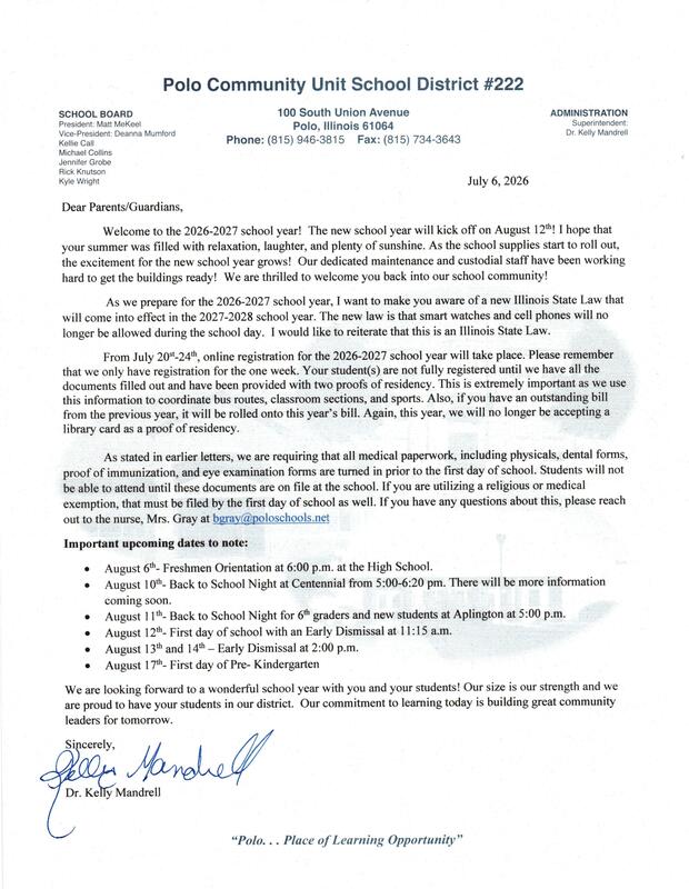 Letter From the Superintendent