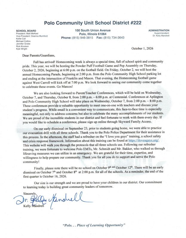October Letter