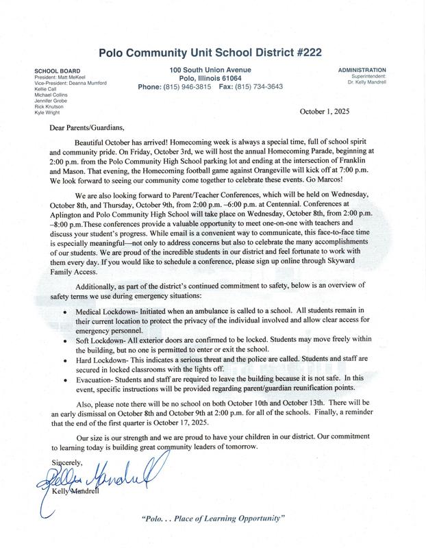 10-01-25 Letter from Dr. Mandrell