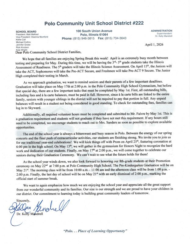 Letter From the Superintendent