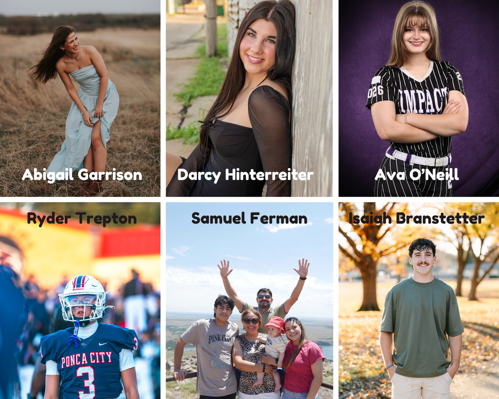 Photos of each of the prom court