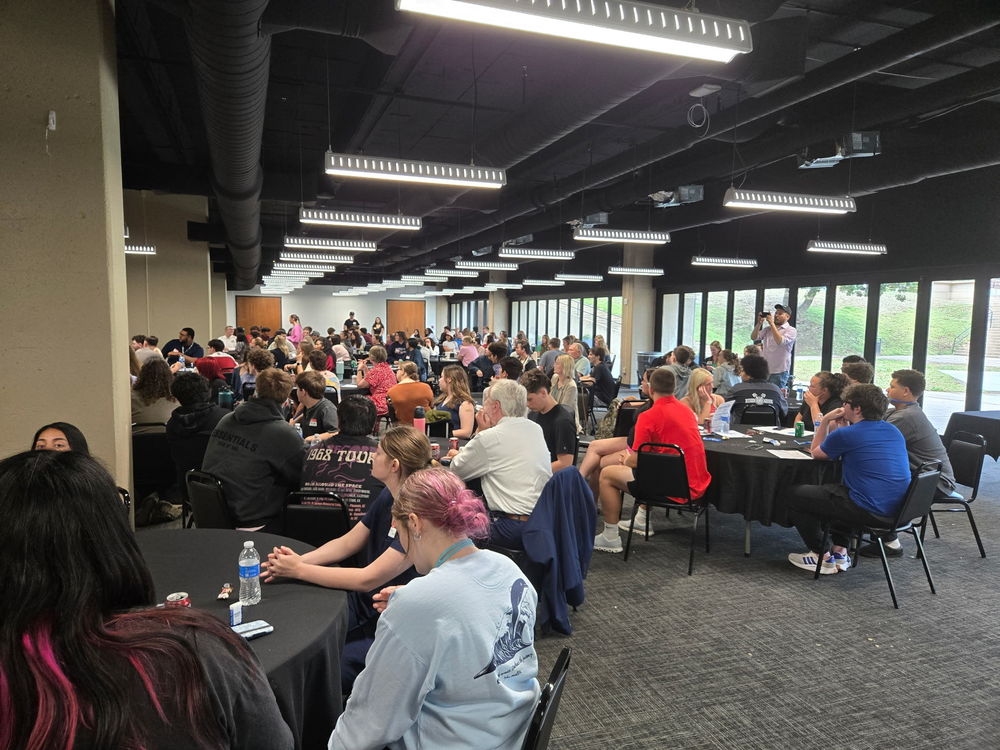 Photo of students at career day