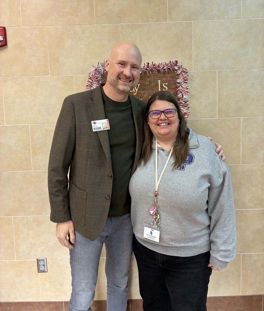 Photo of Woodlands Principal and Superintendent Leaming