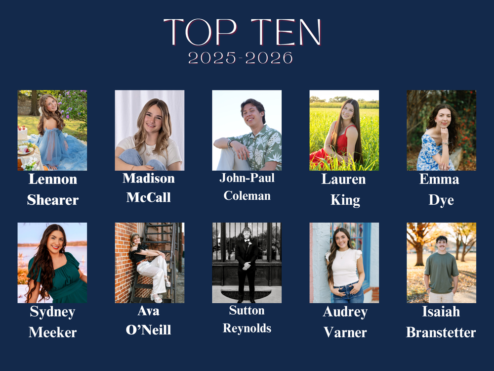 Photos of the top 10 students