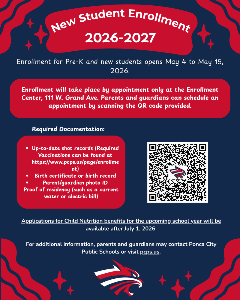 New student enrollment flyer with the same information as the article