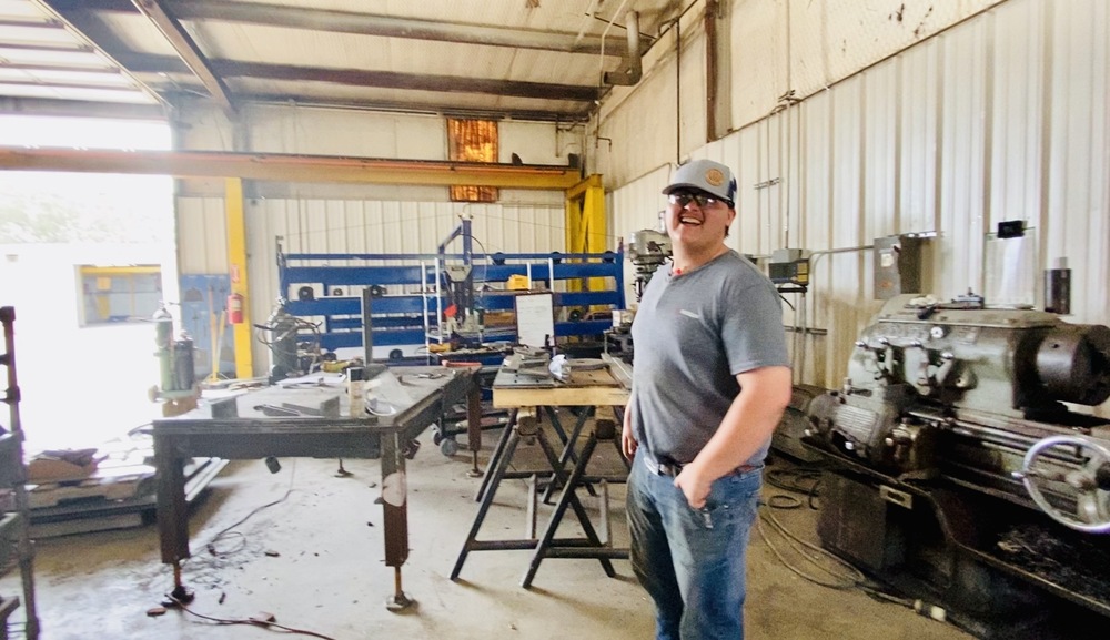 Photo of the student at his internship