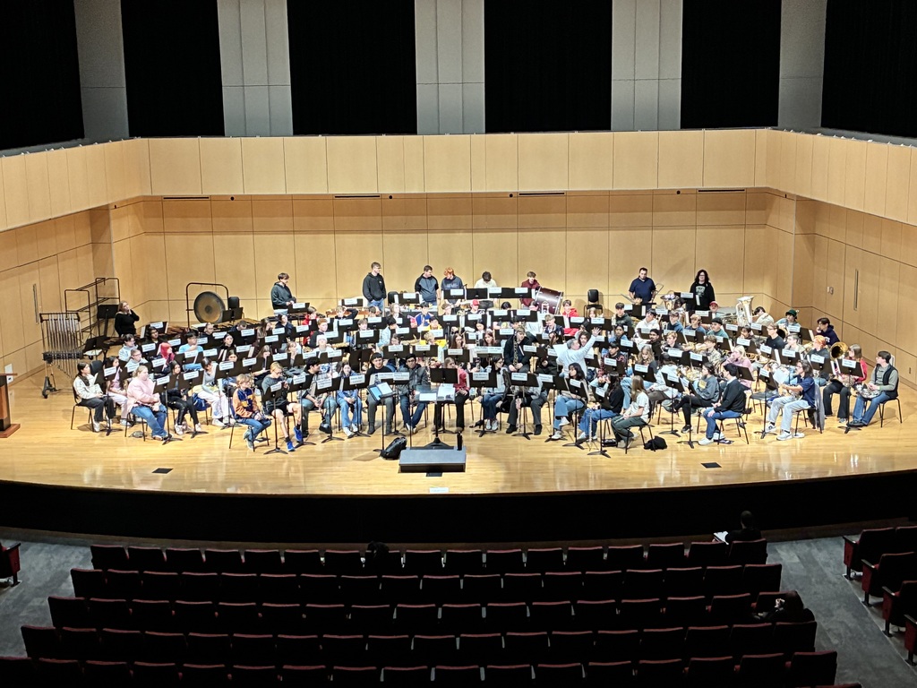 Po-Hi Big blue Band performing in the concert hall