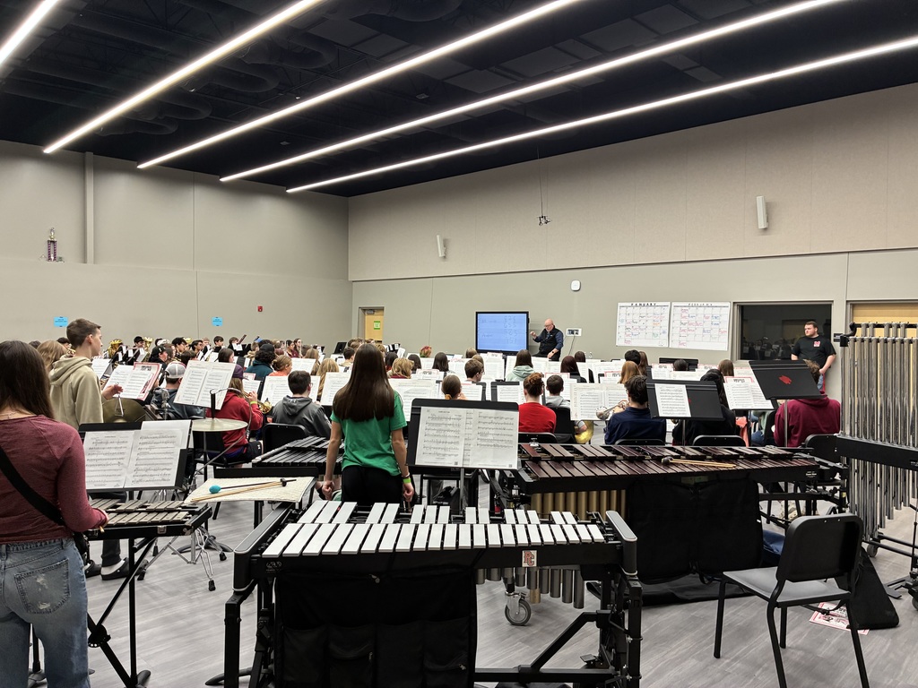 Photo of band practicing in Classroom