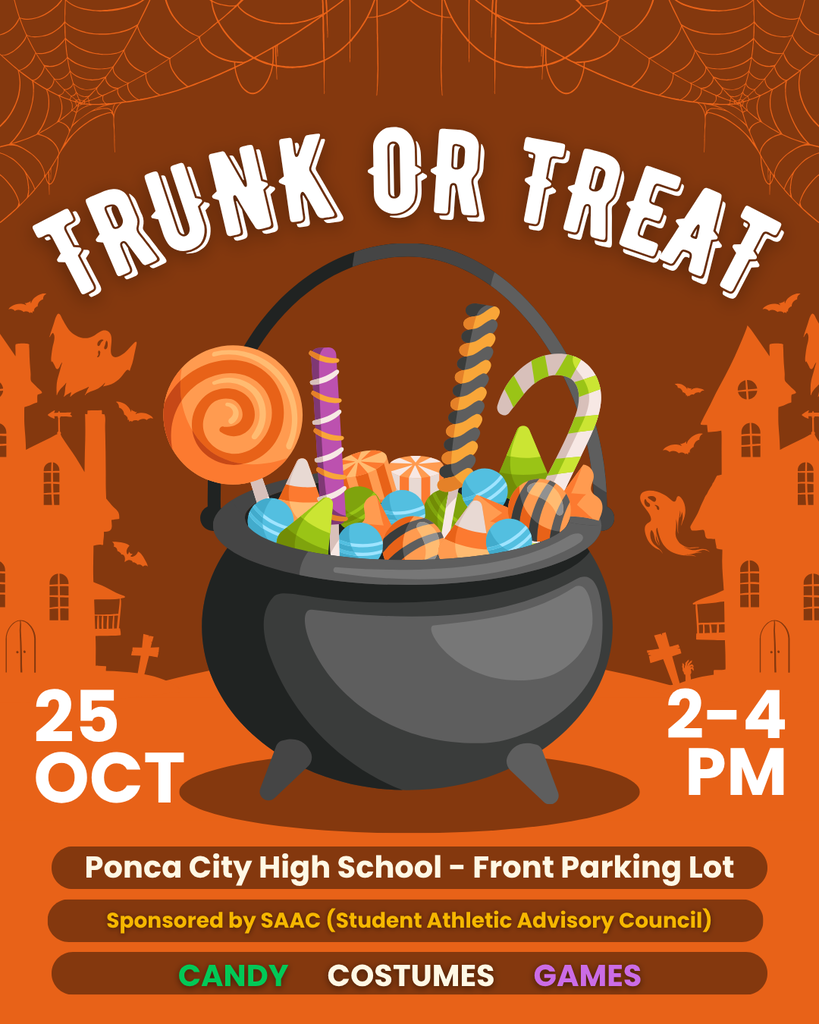 Po-Hi SAAC (Student Athletic Advisory Council) is hosting their annual Trunk or Treat on Sunday, October 25th from 2-4 pm. Bring the family, wear your favorite costume, and enjoy an afternoon of Halloween fun with our Wildcats! 🕸🐾