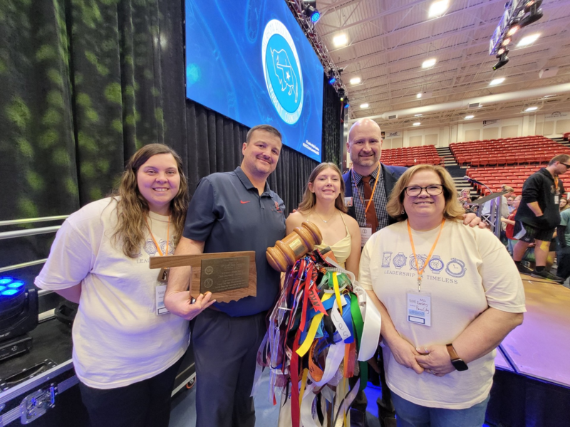 StuCo Sponsors, State Secretary, Principal Tag and Superintendent Adam Leaming