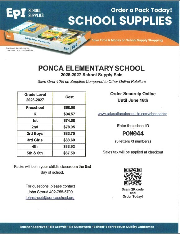 EPI School Supplies Flyer