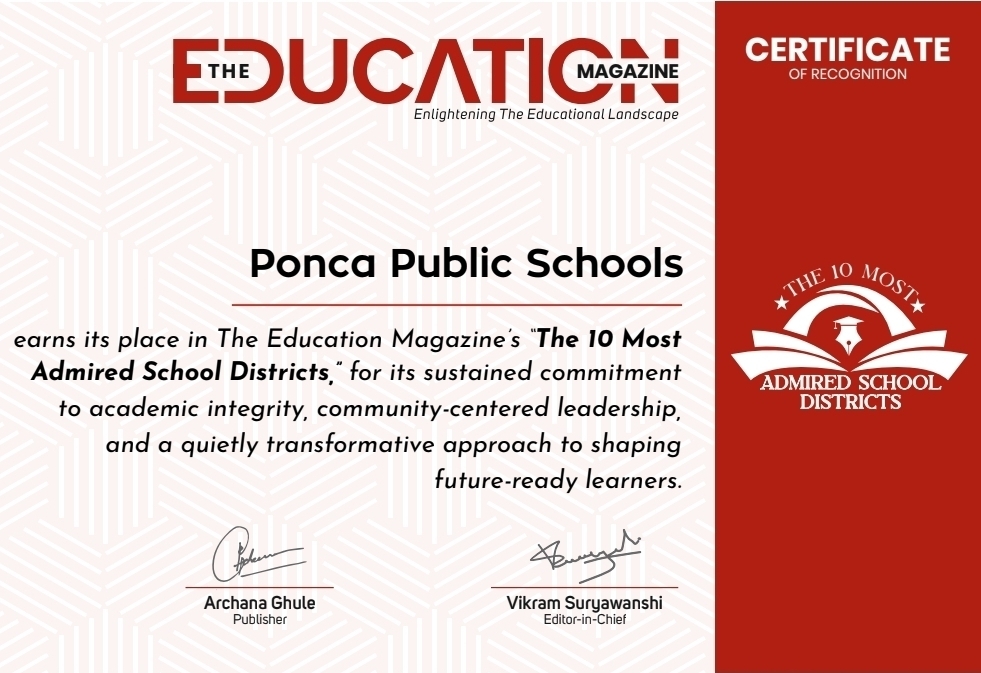Top 10 Admired School District certificate
