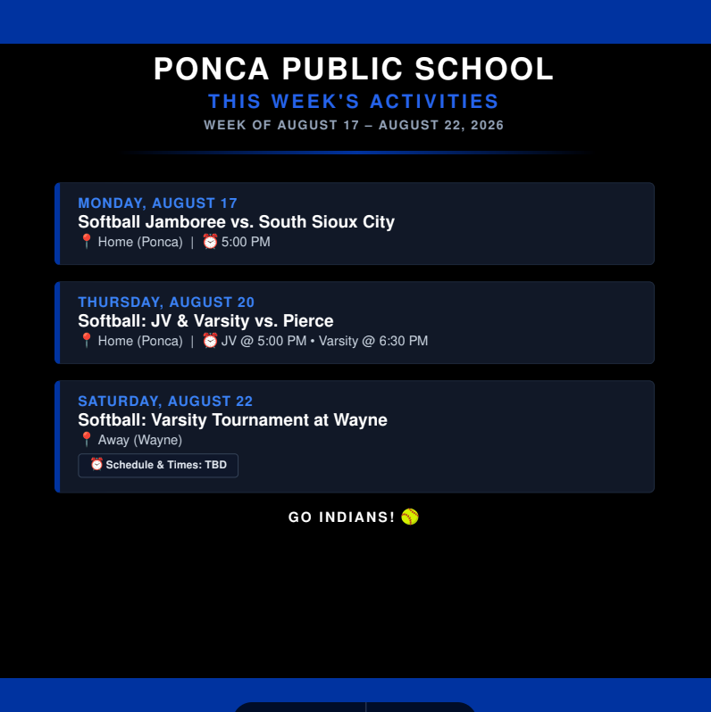 Schedule