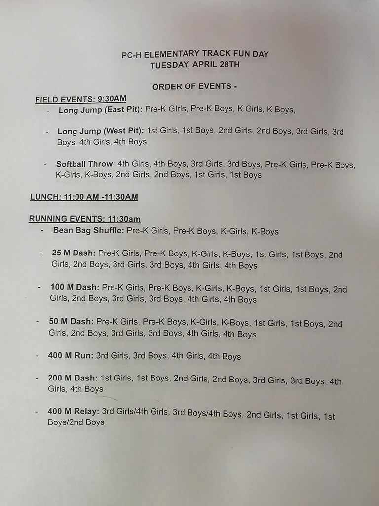 2026 PCH Track Fun Day