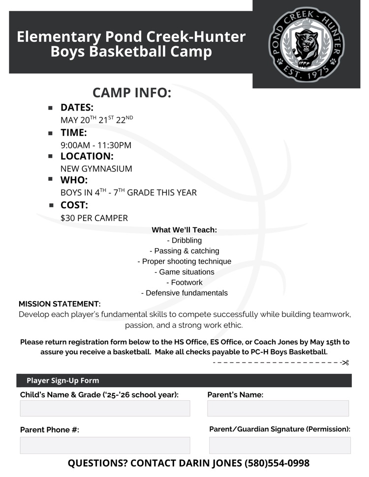 4th - 7th bball camp