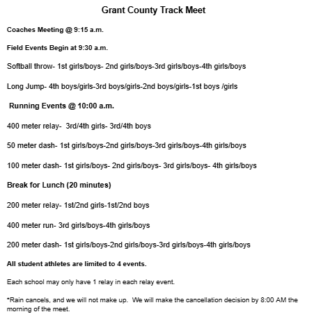 Grant Co Track Meet