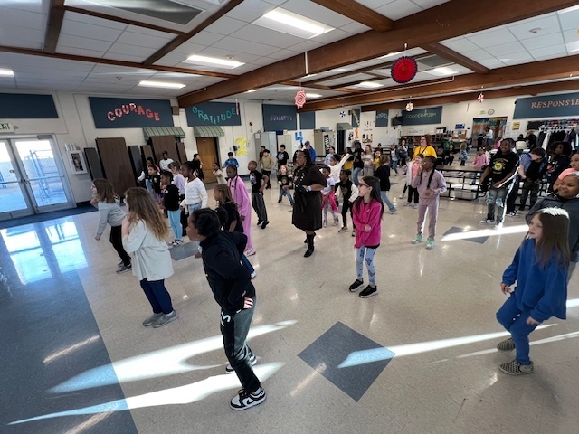 students dancing