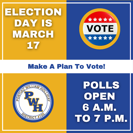 Election Day is March 17, 2026. Polls will be open from 6 a.m. to 7 p.m. Voters can find their polling place through the St. Clair County Clerk’s website before Election Day. Make a plan to vote today! To learn more, visit pwh105.org/page/bond-referendum.