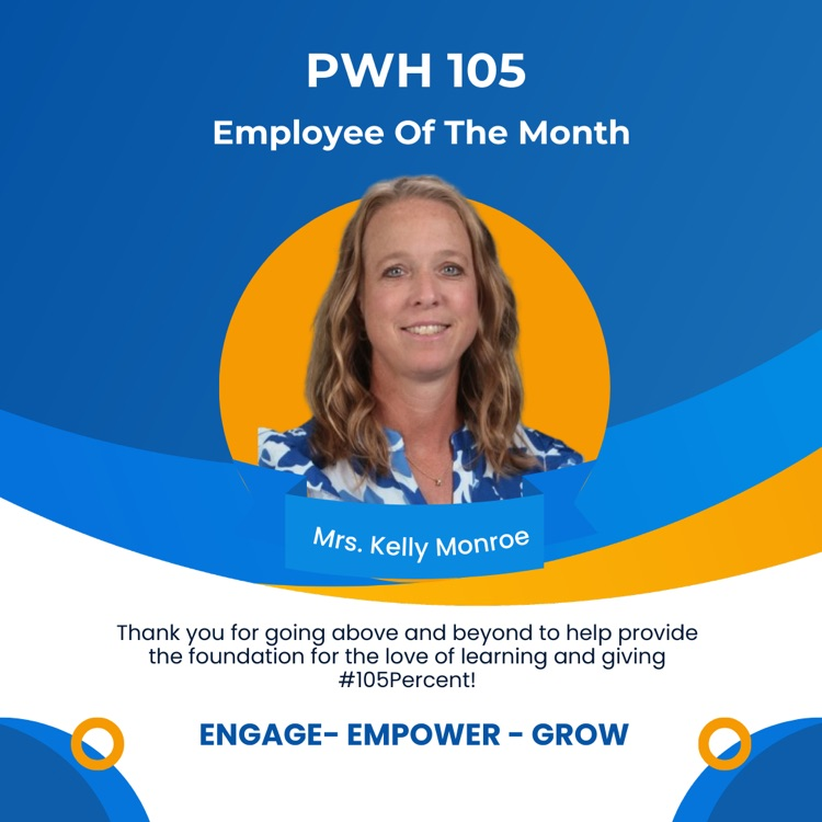 Congratulations to March 2026 Employee of the Month, Mrs. Kelly Monroe