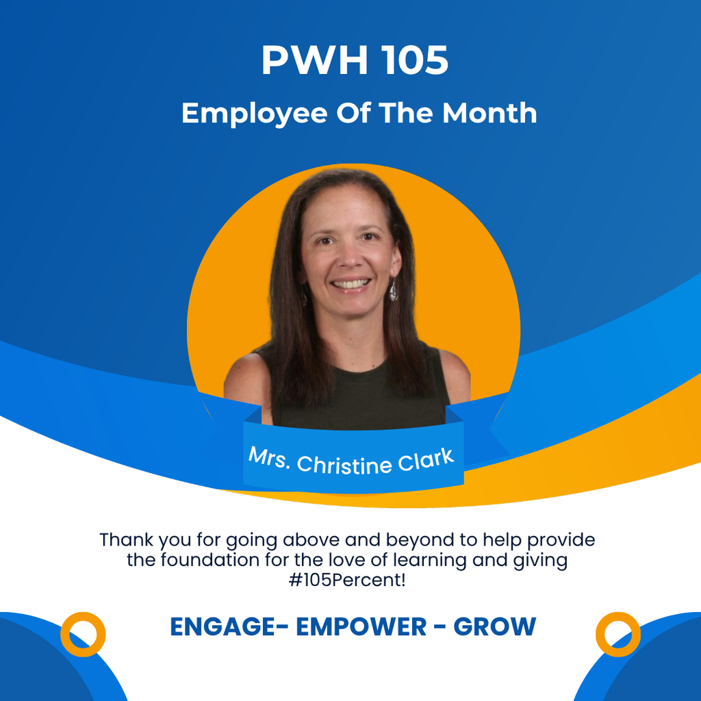 Congratulations To Our May 2026 Employee Of The Month, Mrs. Christine Clark!