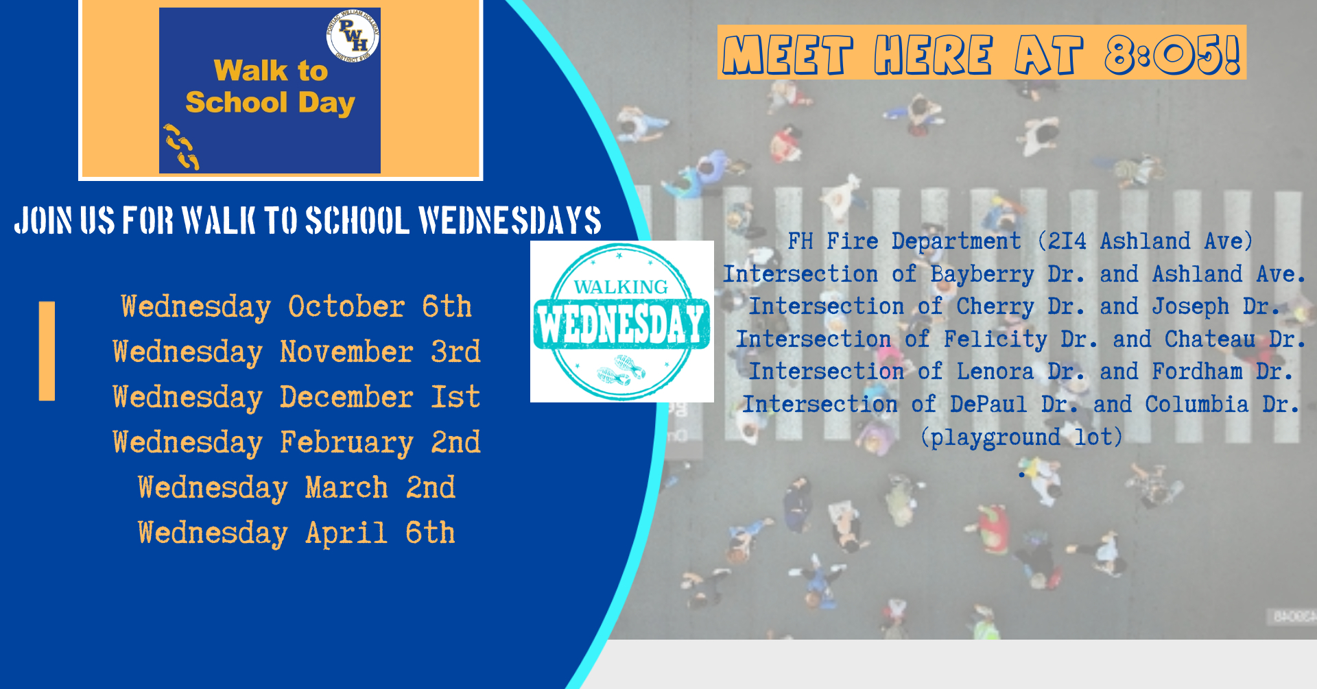 Walk To School Days PontiacWilliam Holliday School District 105