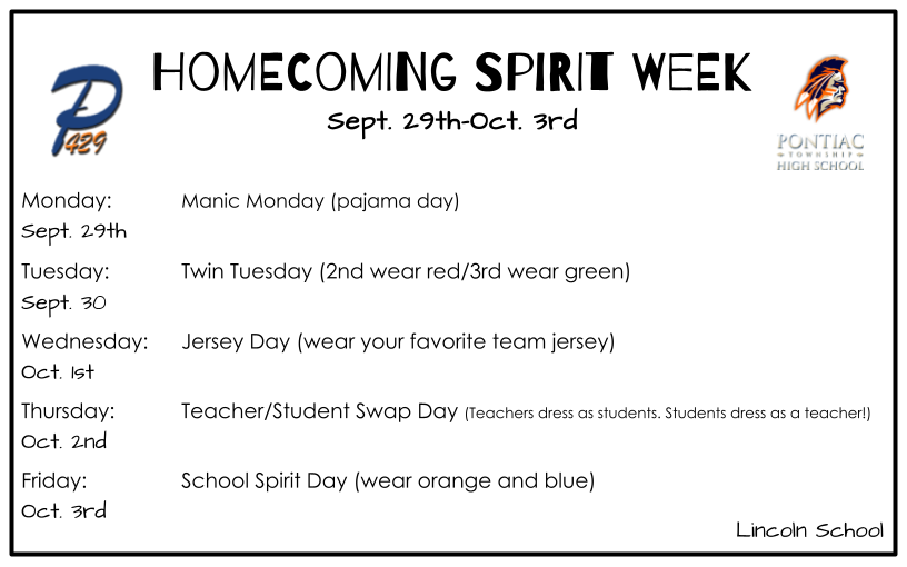 Lincoln Homecoming Spirit Week