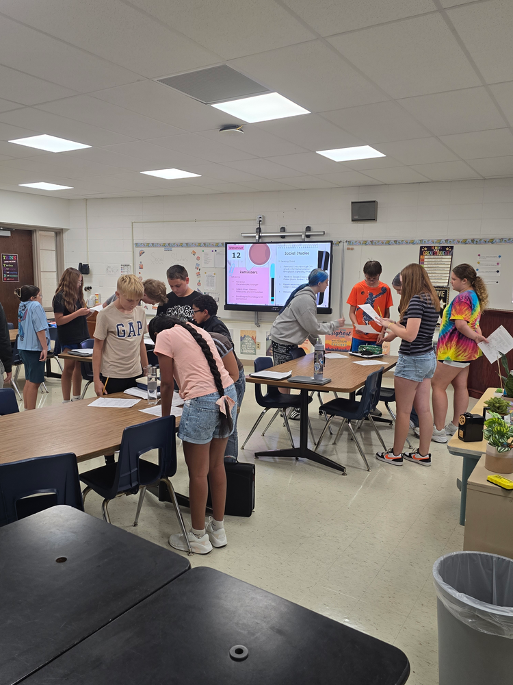 Welcome to 7th Grade Activity (first day)
