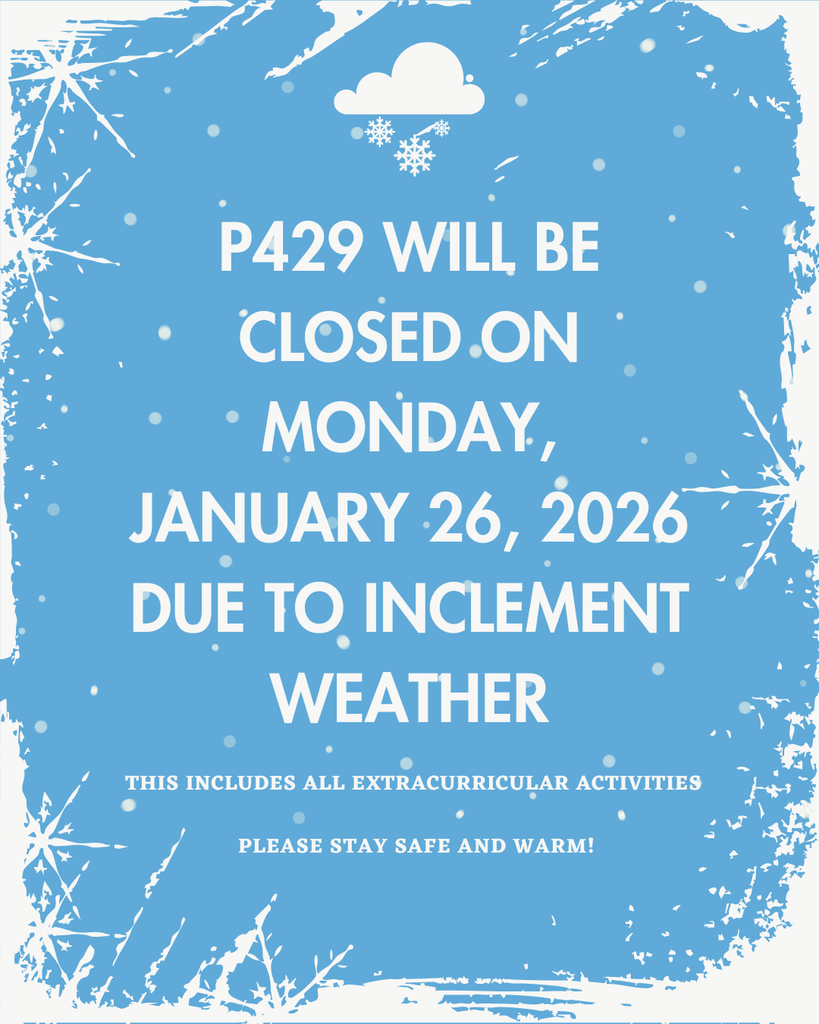 No school Monday 1/26 due to inclement weather. This includes all extracurricular activities.