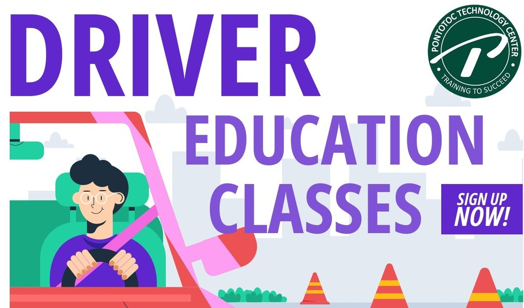 Illustration of a person driving a car with traffic cones to the side.