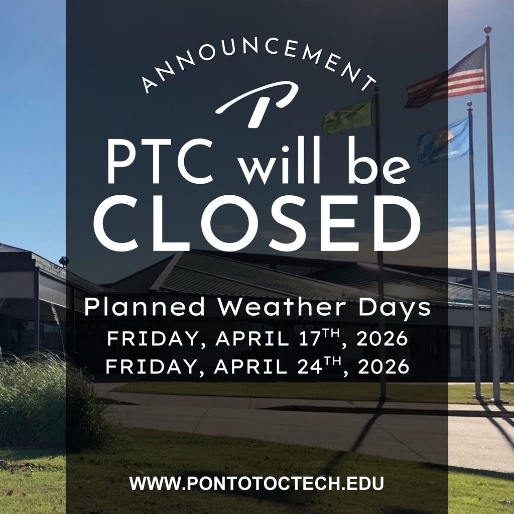 Picture of the school building with flag poles and text on the image that reads the same as the post